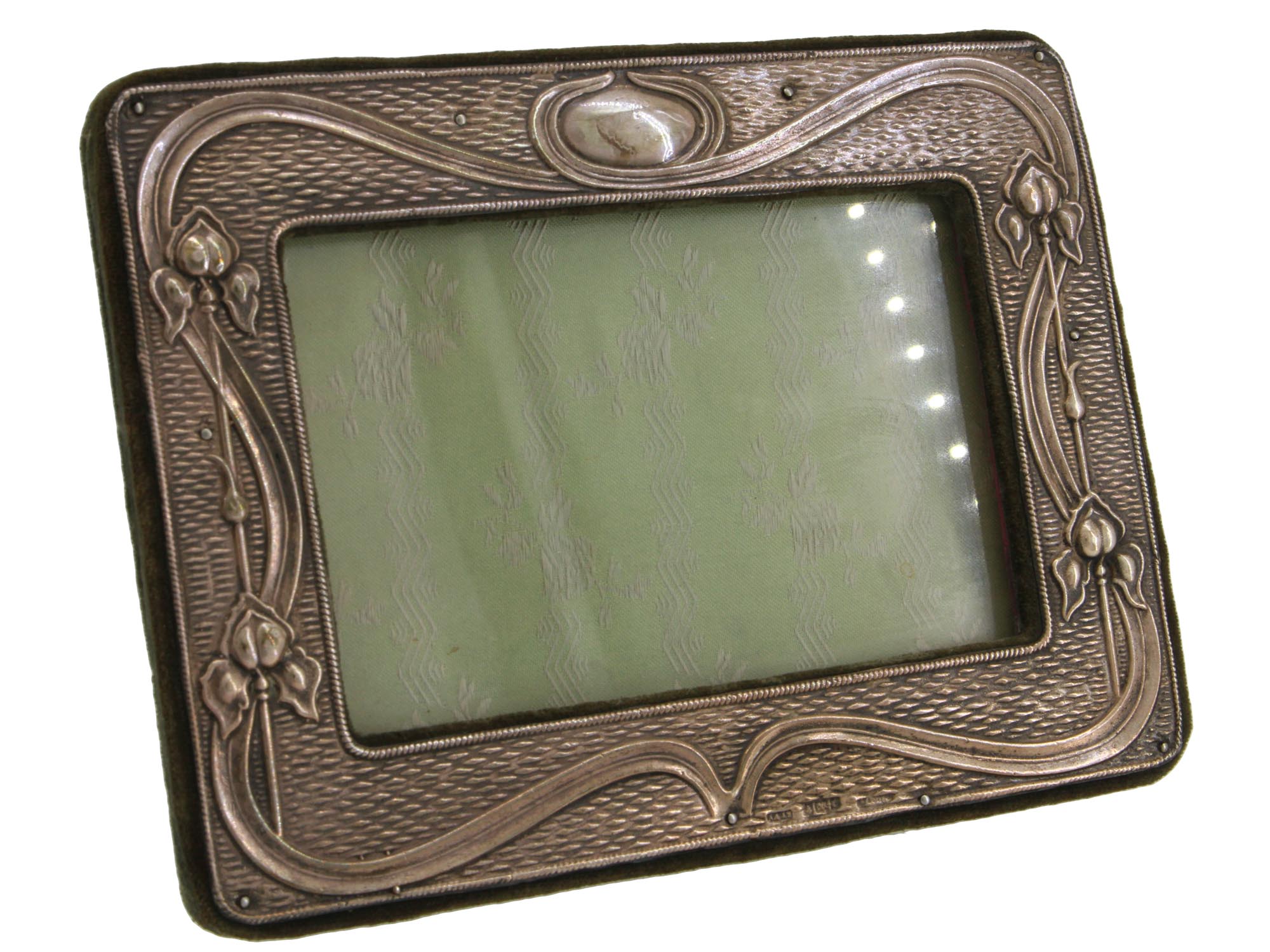 ANTIQUE ART NOUVEAU STERLING SILVER PICTURE FRAME PIC-0